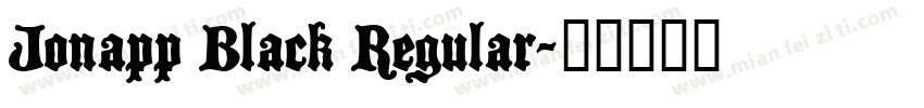 Jonapp Black Regular字体转换